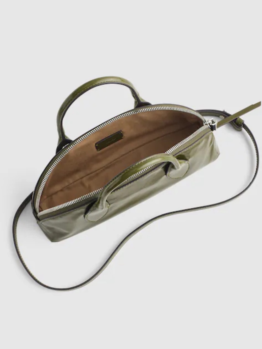 New • Madewell Dome Crossbody Satchel in worn oilve - Picture 2 of 8